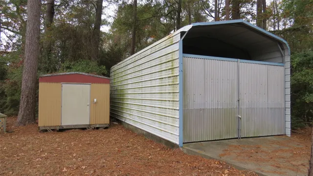 a view of a backyard of a house
