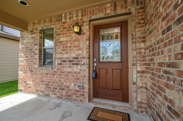 a view of front door of house