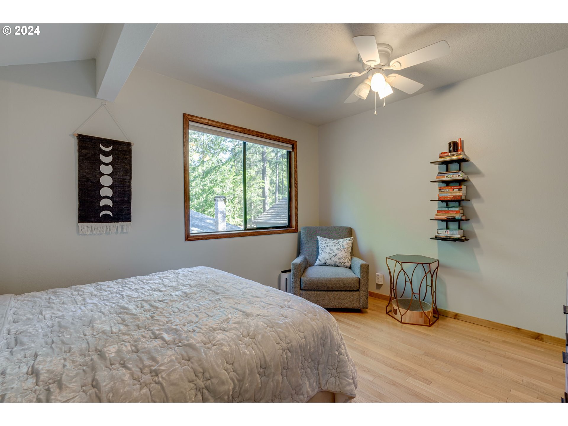 65377 East Sandy River Lane Rhododendron, OR 97049 - Photo 27 of 40 a bedroom with furniture and a window