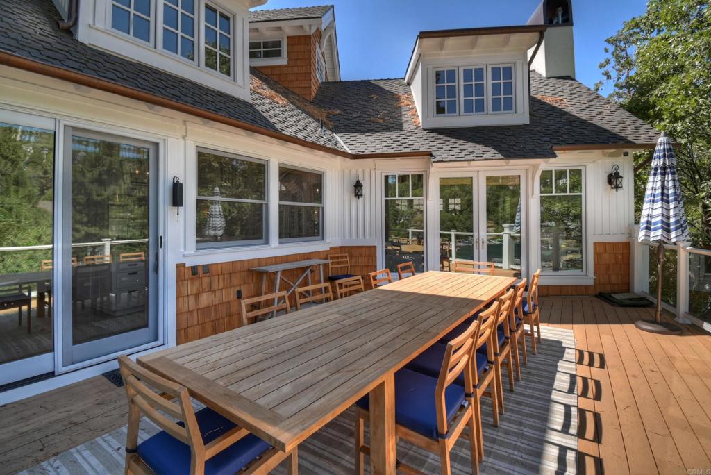27567 West Shore Road Lake Arrowhead, CA 92352 - Photo 12 of 62 a view of a wooden deck and a patio