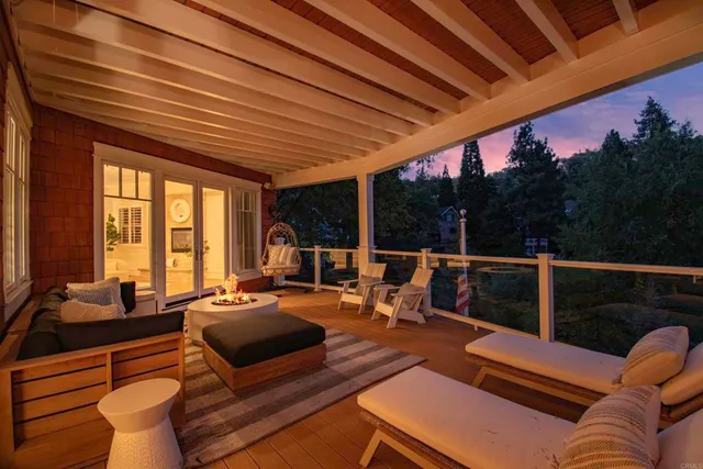 a living room with furniture and a couch