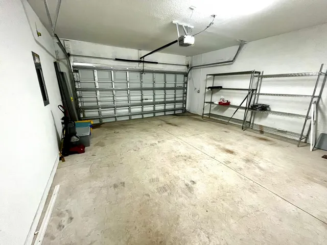 a view of a garage