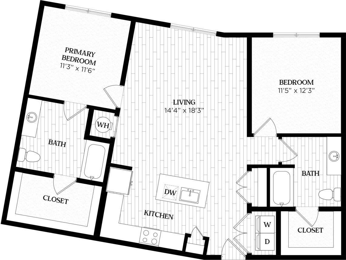 1617 Enid Street, Unit 409 Houston, TX 77009 - Photo 49 of 49 Actual floor plan for the B2 units