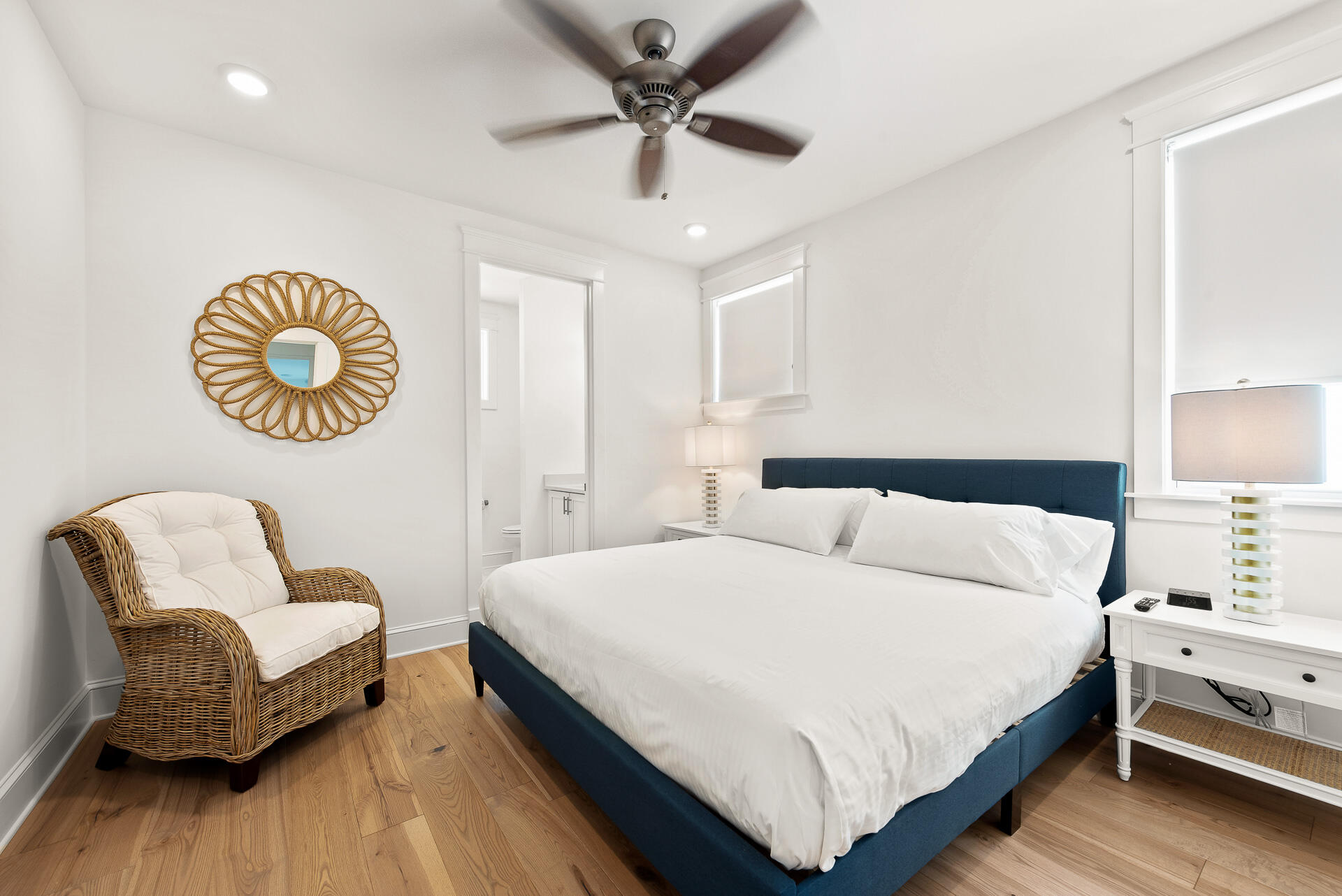 39 Candlehouse Ln Inlet Beach Inlet Beach, FL 32461 - Photo 20 of 26 a bedroom with a bed and a chair