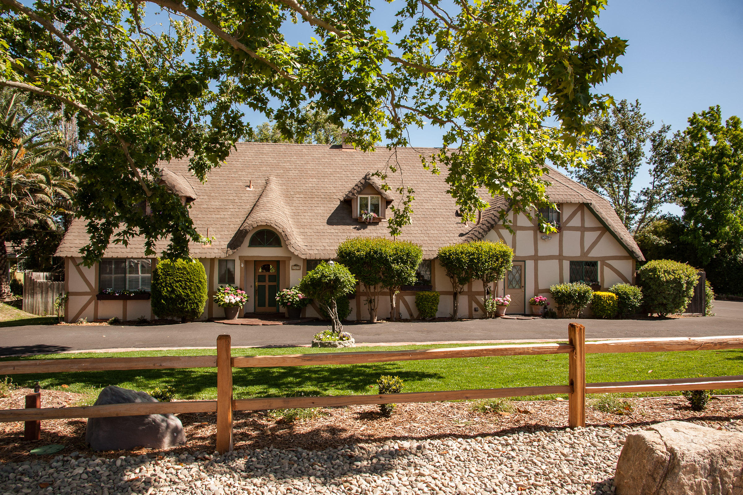 2620 Janin Way Solvang, CA 93463 - Photo 2 of 24 a view of a fountain in front of a house
