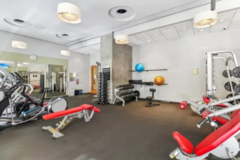 an aerial view of residential building and lake view