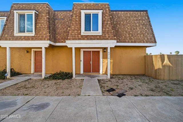 a front view of a house