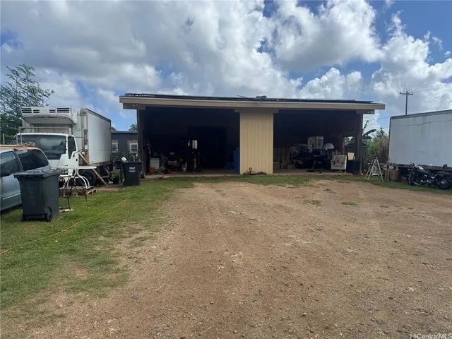 an outdoor space view with a garden