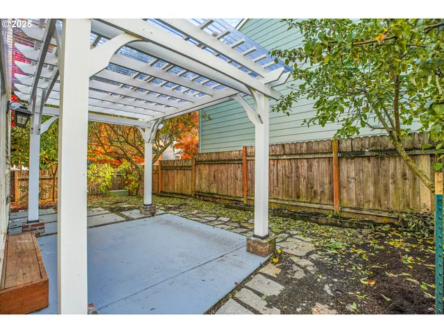 a view of a backyard of a house
