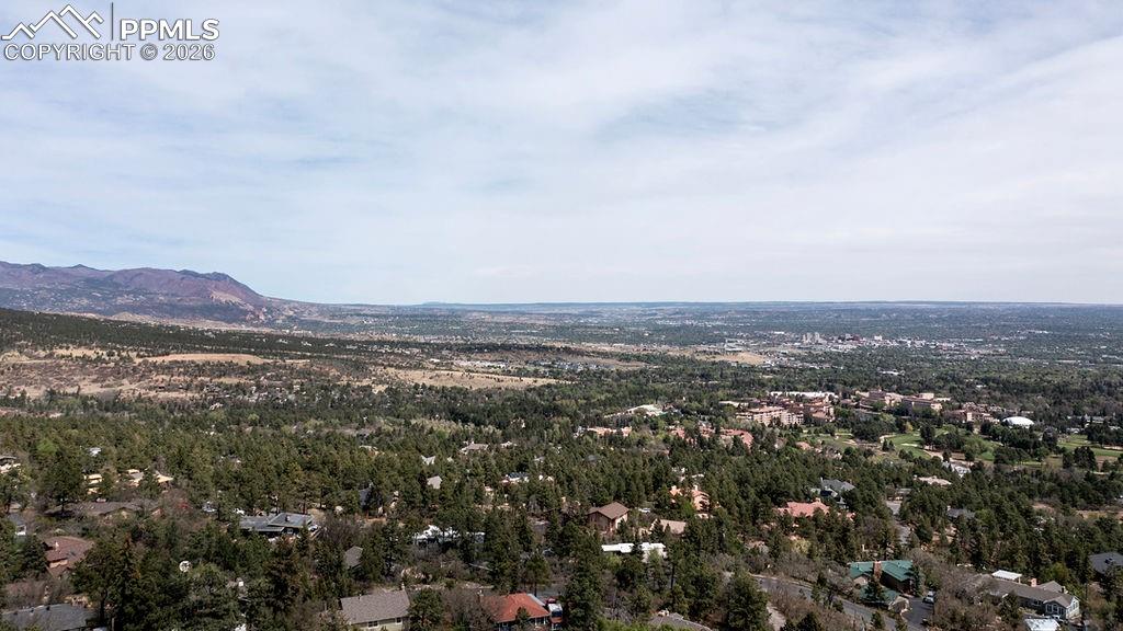 3785 Overlook Road Colorado Springs, CO 80906 - Photo 44 of 45 an aerial view of residential house and green space