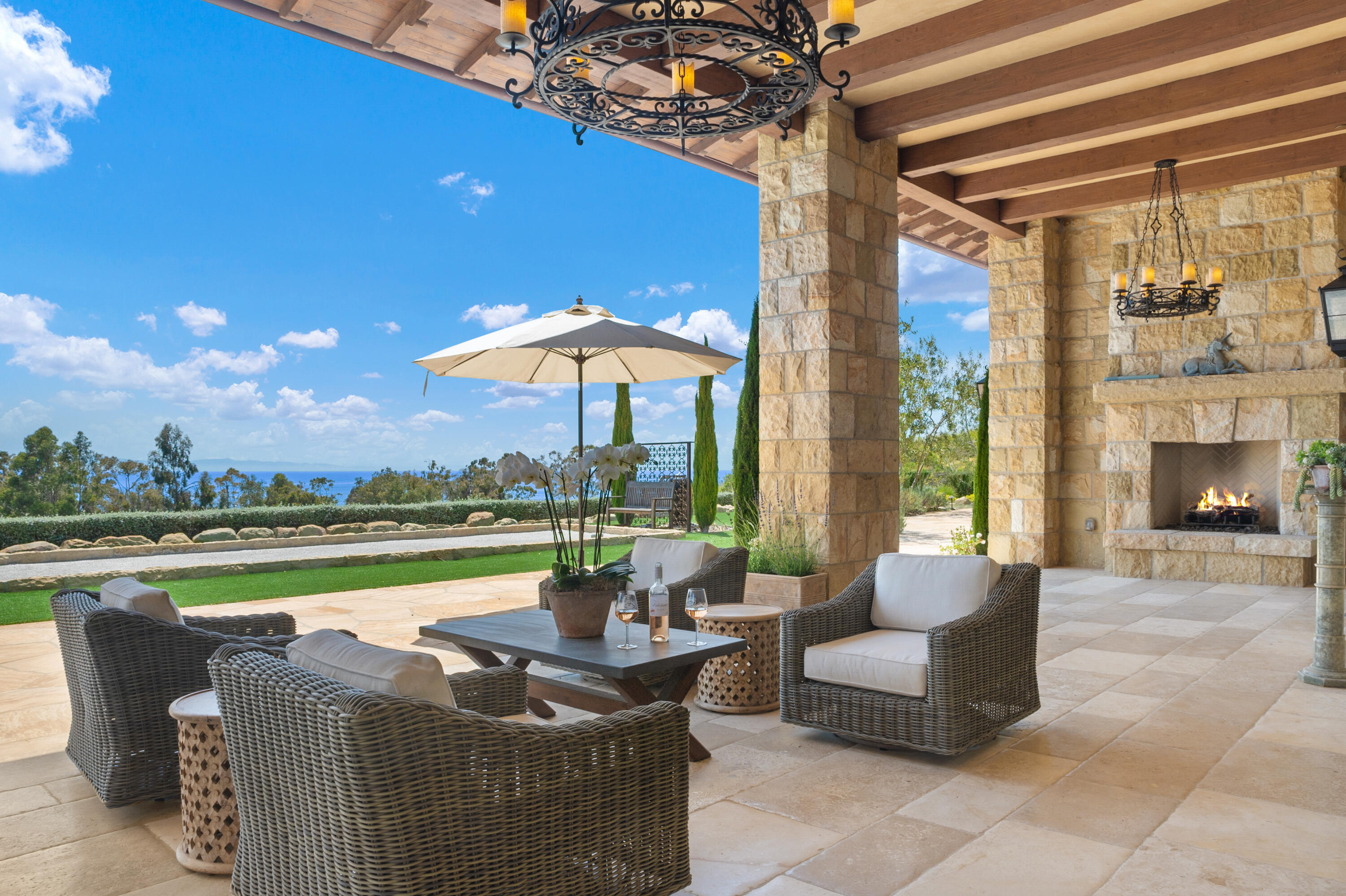 130 Montecito Ranch Lane Summerland, CA 93067 - Photo 17 of 33 a view of swimming pool with outdoor seating and a yard
