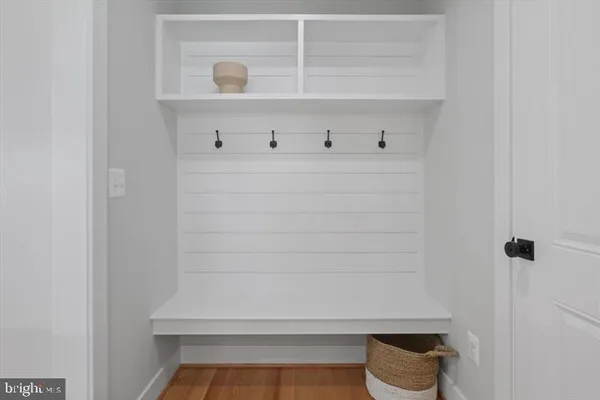 a close up view of shelf