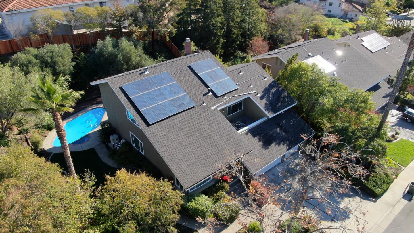 7054 Morecambe Drive San Jose, CA 95120 - Photo 33 of 50 an aerial view of a house with a yard and trees