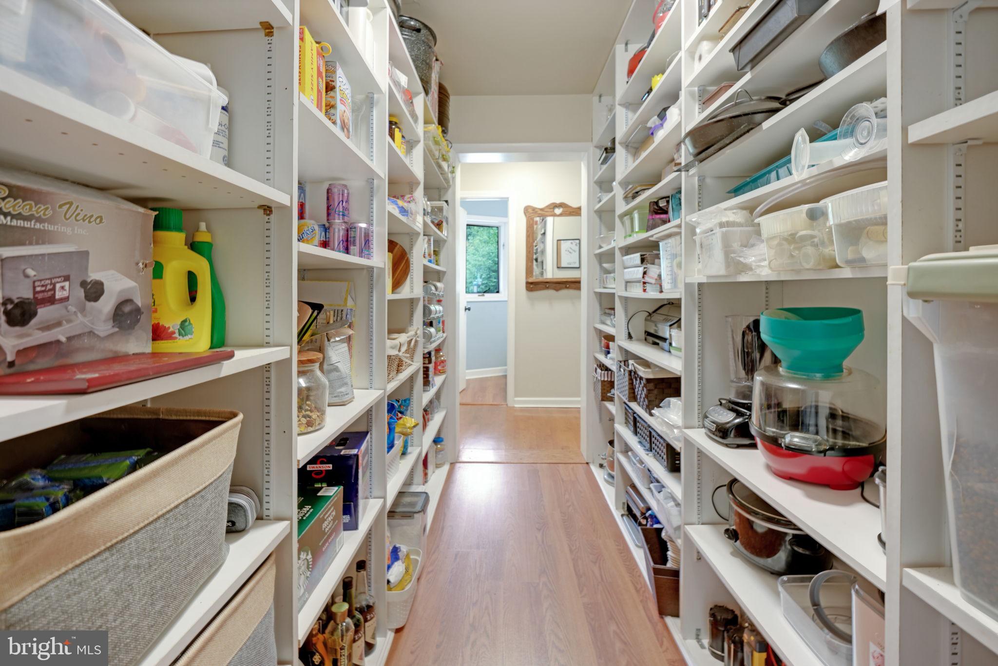 4208 High Ridge Road Haymarket, VA 20169 - Photo 23 of 62 Gigantic Kitchen Pantry with Built-In Shelving.