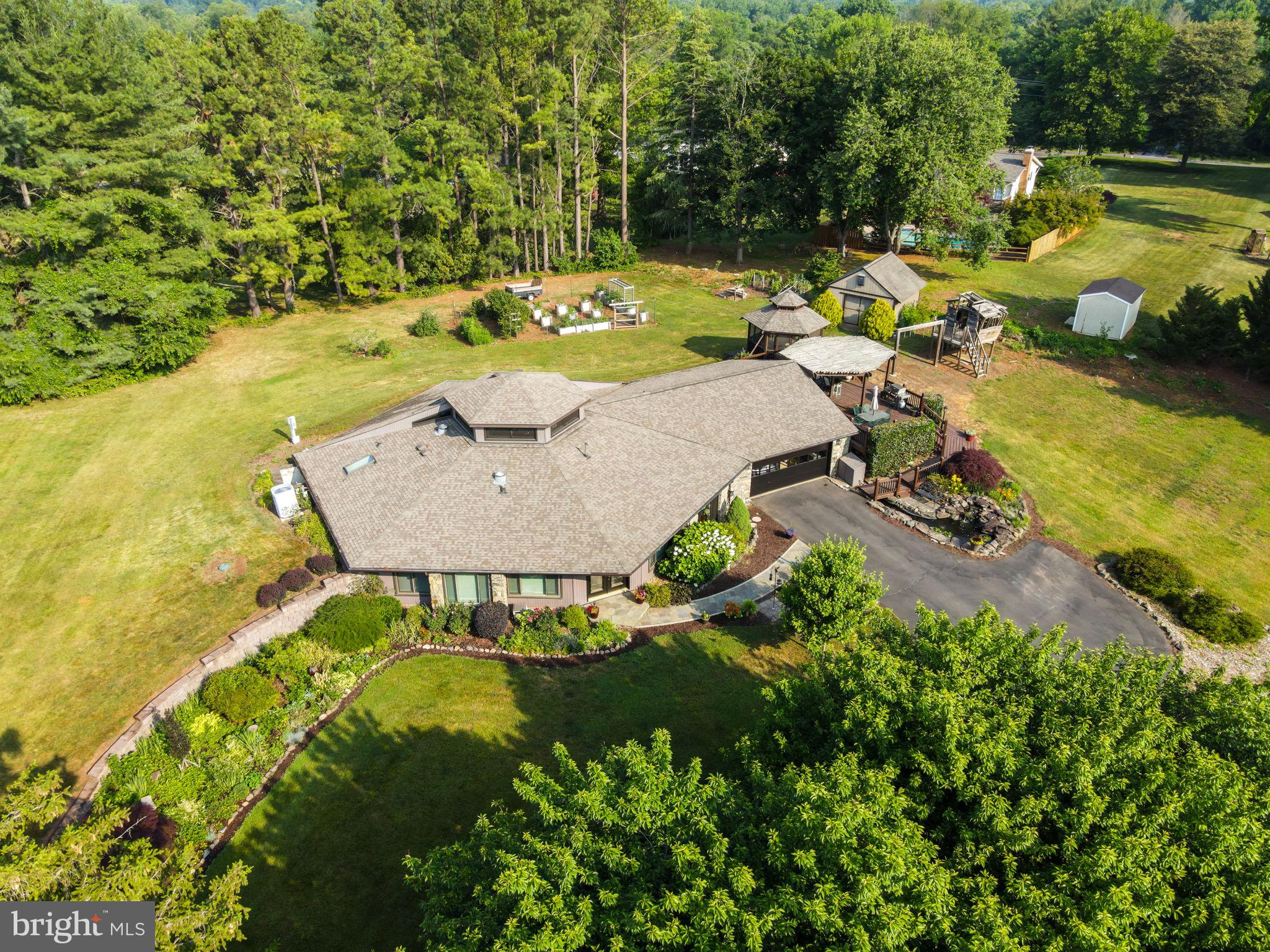 4208 High Ridge Road Haymarket, VA 20169 - Photo 60 of 62 Aerial View of Home--Your Own Private Retreat!