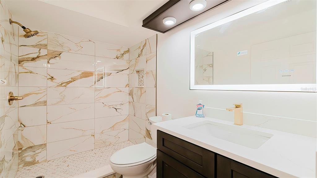 4225 La Pasida Lane New Port Richey, FL 34655 - Photo 42 of 55 a bathroom with a sink toilet vanity and shower