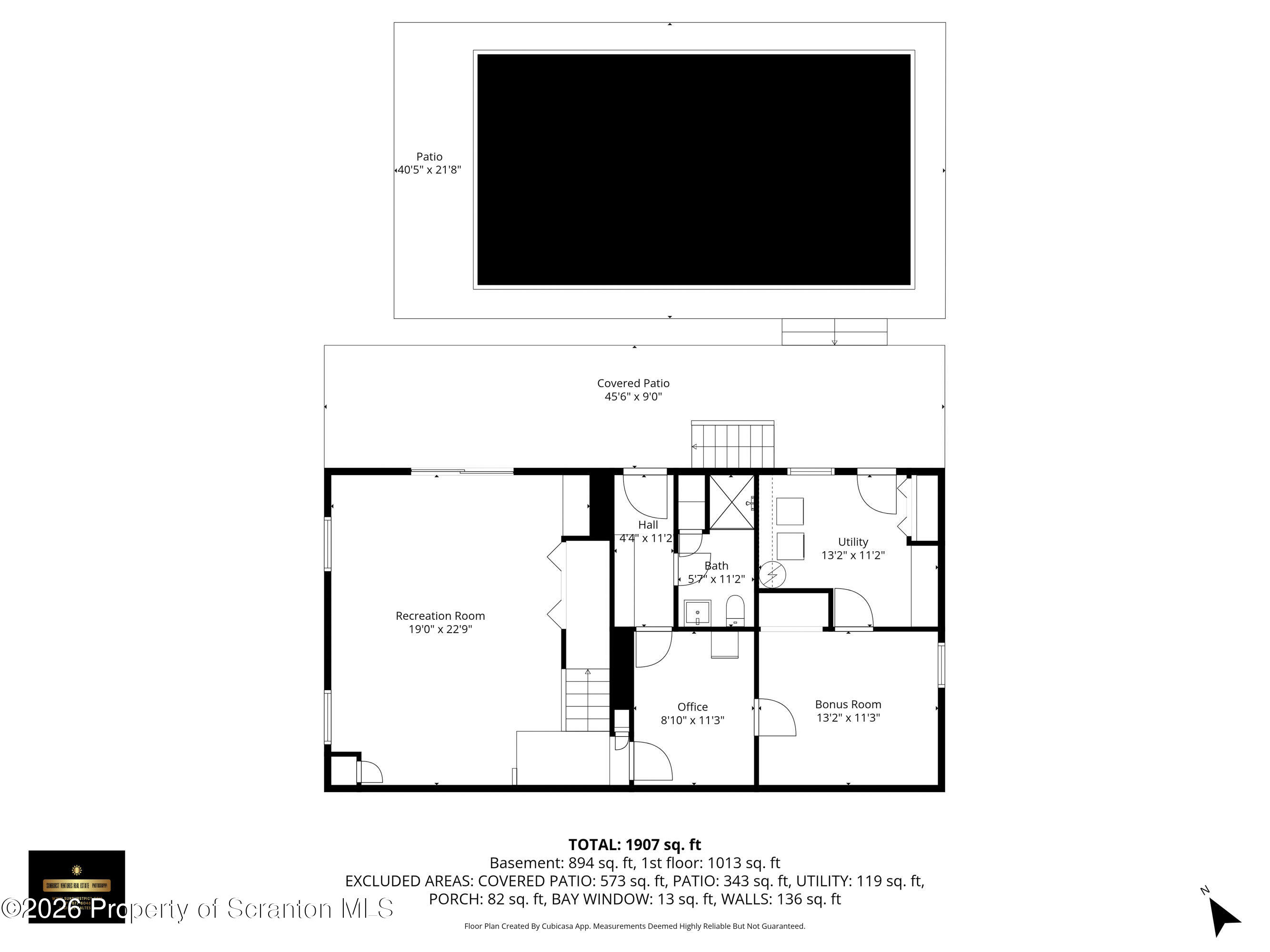 1832 West Gibson Street Scranton, PA 18504 - Photo 54 of 54 a picture of floor with a floor plan
