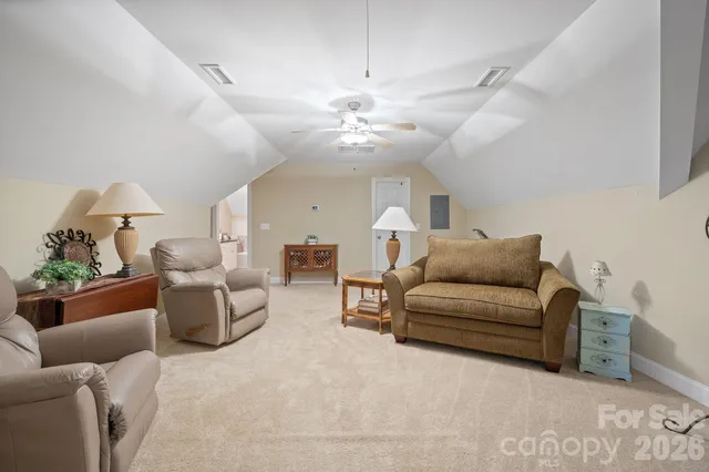 a building outdoor space with patio furniture