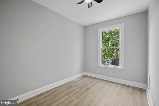 an empty room with a window