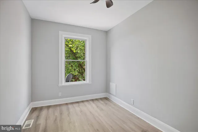 an empty room with a window