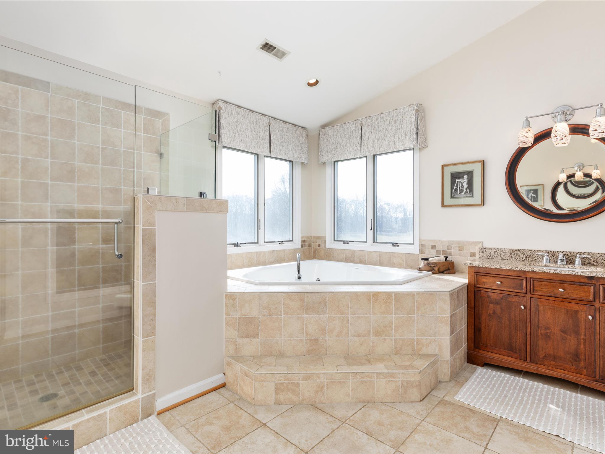 36823 Shoemaker School Road Purcellville, VA 20132 - Photo 22 of 59 a spacious bathroom with a tub sink and mirror