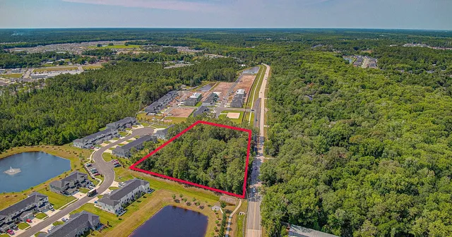 an aerial view of a city