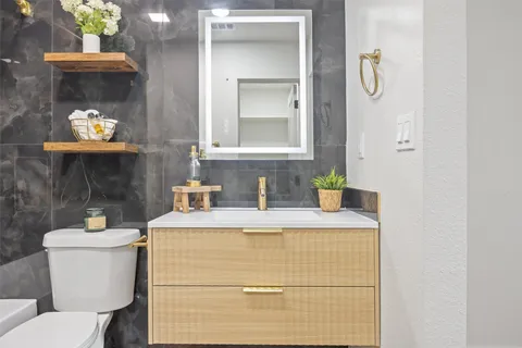 a bathroom with a sink and a toilet