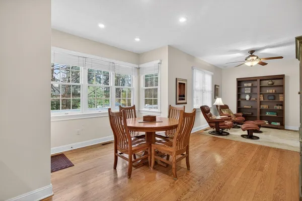 a view of kitchen with sink window and stainless steel appliances