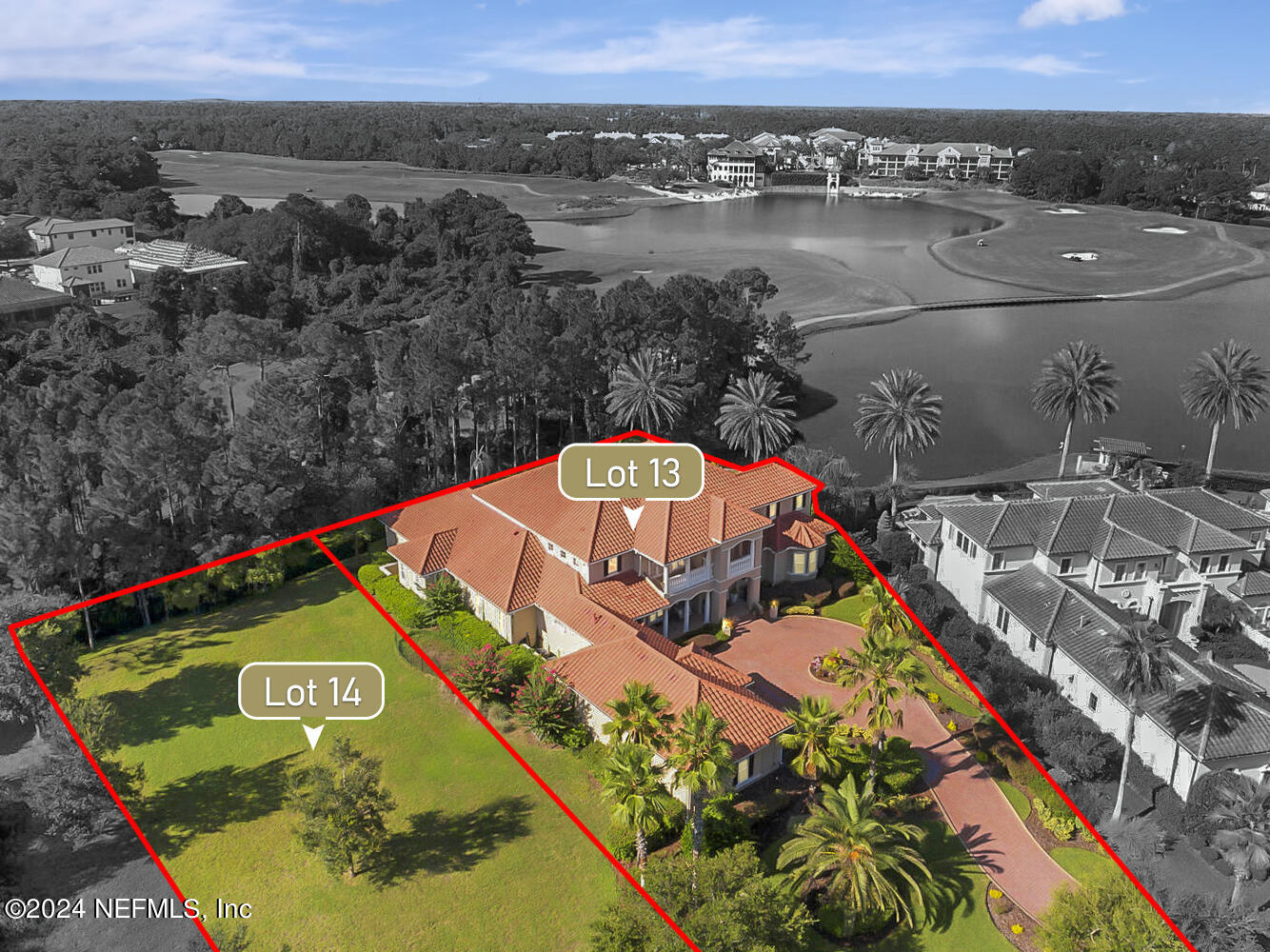 752 Promenade Pointe Drive St. Augustine, FL 32095 - Photo 90 of 117 an aerial view of a pool a yard and mountain view