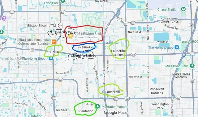 a view of a big yard