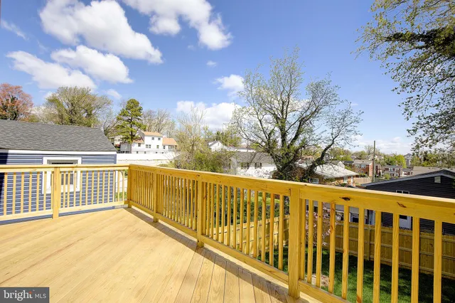 a view of an outdoor space and deck