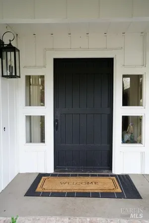 a view of front door