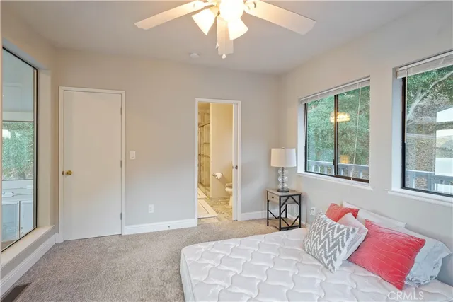 a view of a terrace with lake view