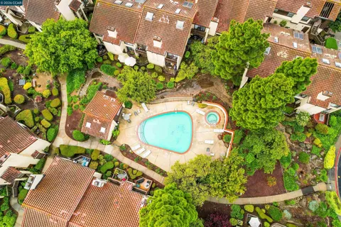 an aerial view of multiple house