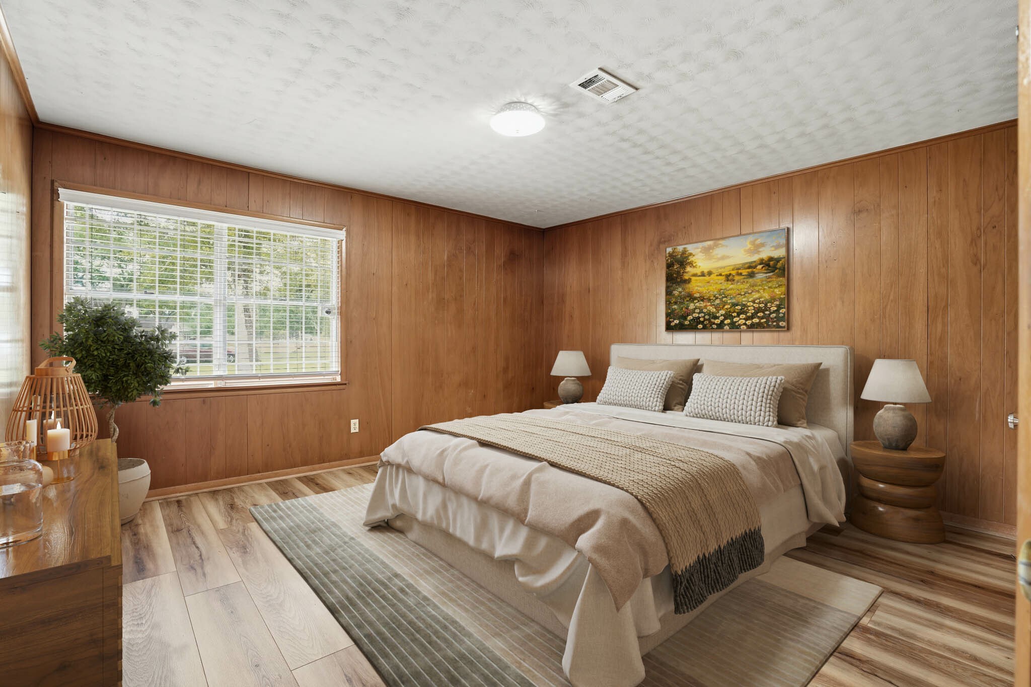 10240 Post Oak Drive Conroe, TX 77385 - Photo 26 of 46 a bedroom with a bed and wooden floor
