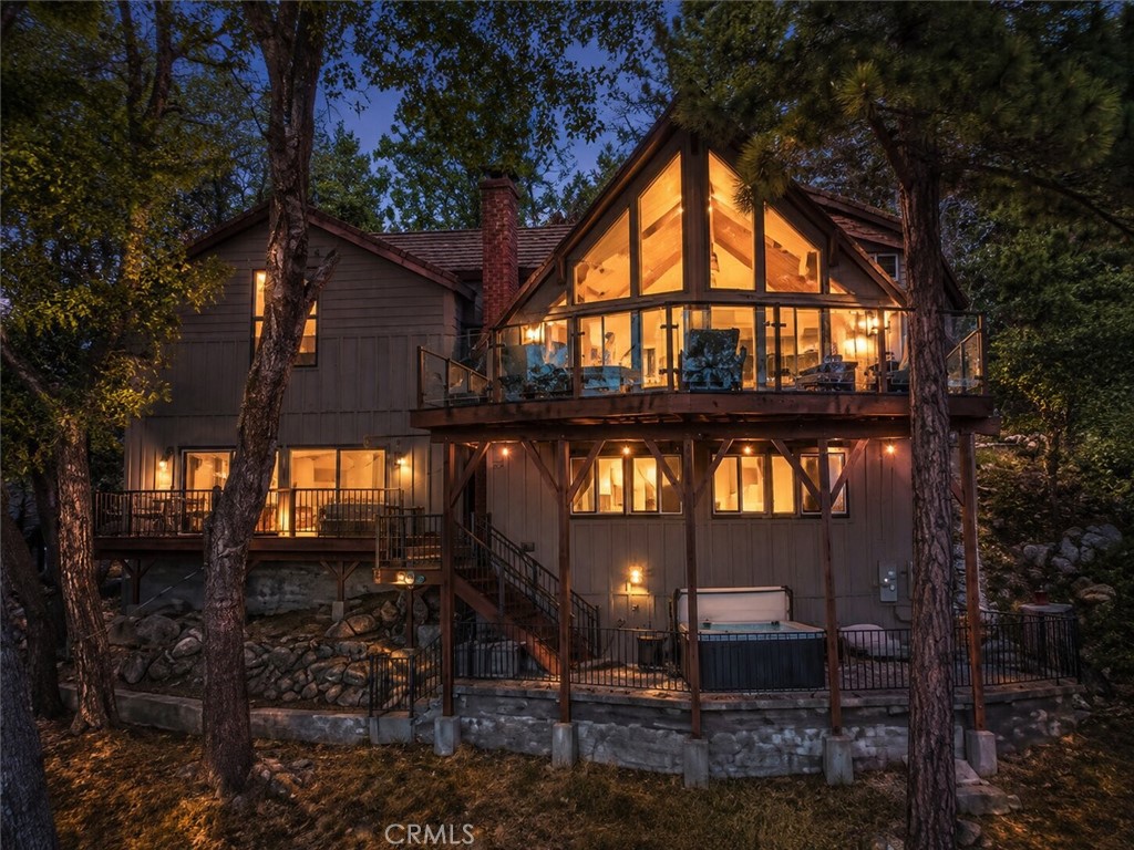 27550 North Bay Road Lake Arrowhead, CA 92352 - Photo 31 of 32 a view of house with a yard