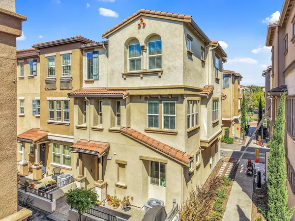 a front view of a residential apartment building