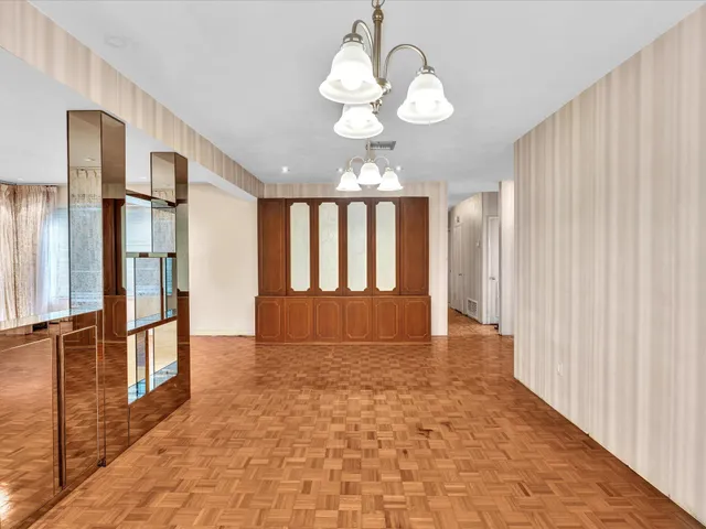 a view of a bathroom with a bathtub