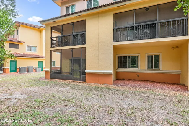 a backyard of a house