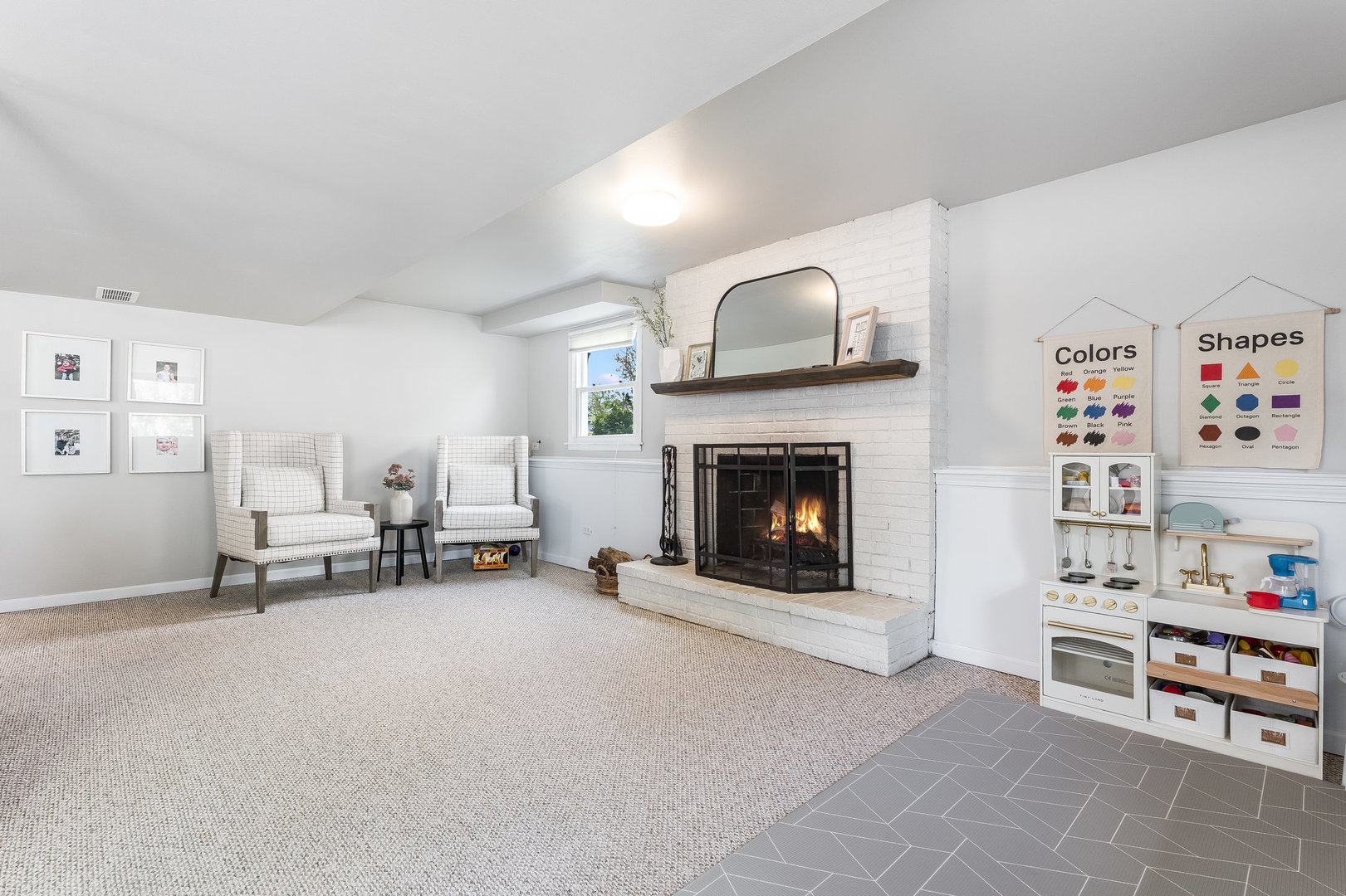 1617 Orth Drive Wheaton, IL 60189 - Photo 18 of 35 a living room with furniture and a fireplace