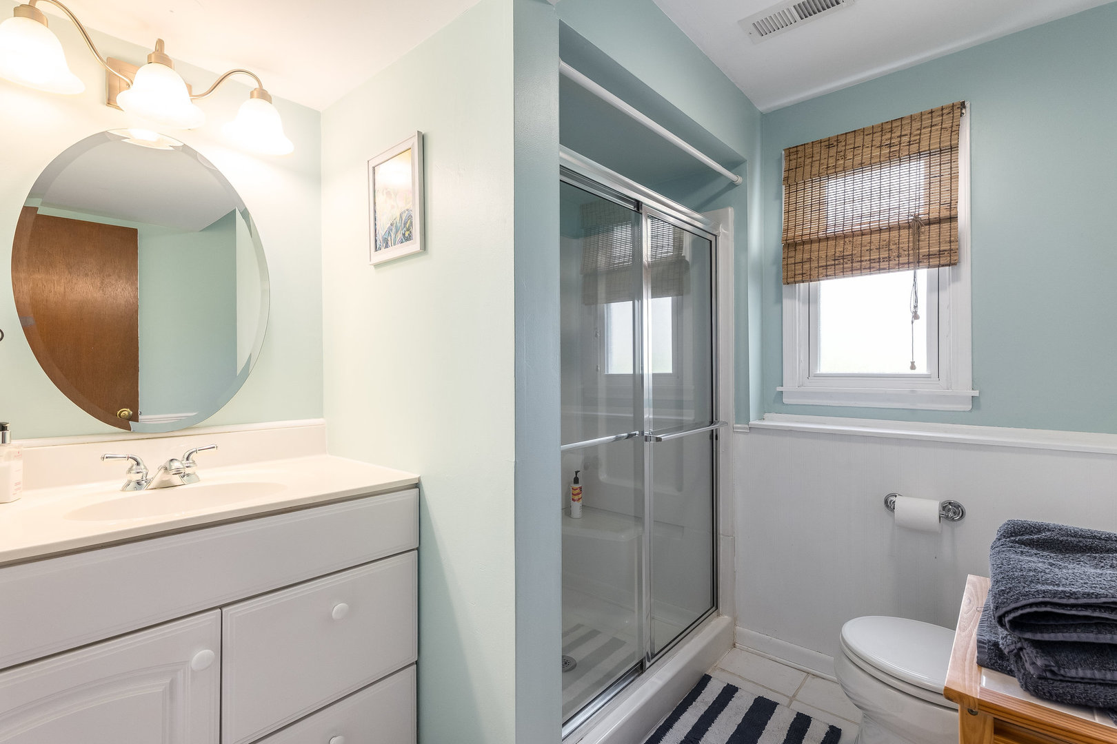 1617 Orth Drive Wheaton, IL 60189 - Photo 21 of 35 a bathroom with a sink a toilet and shower