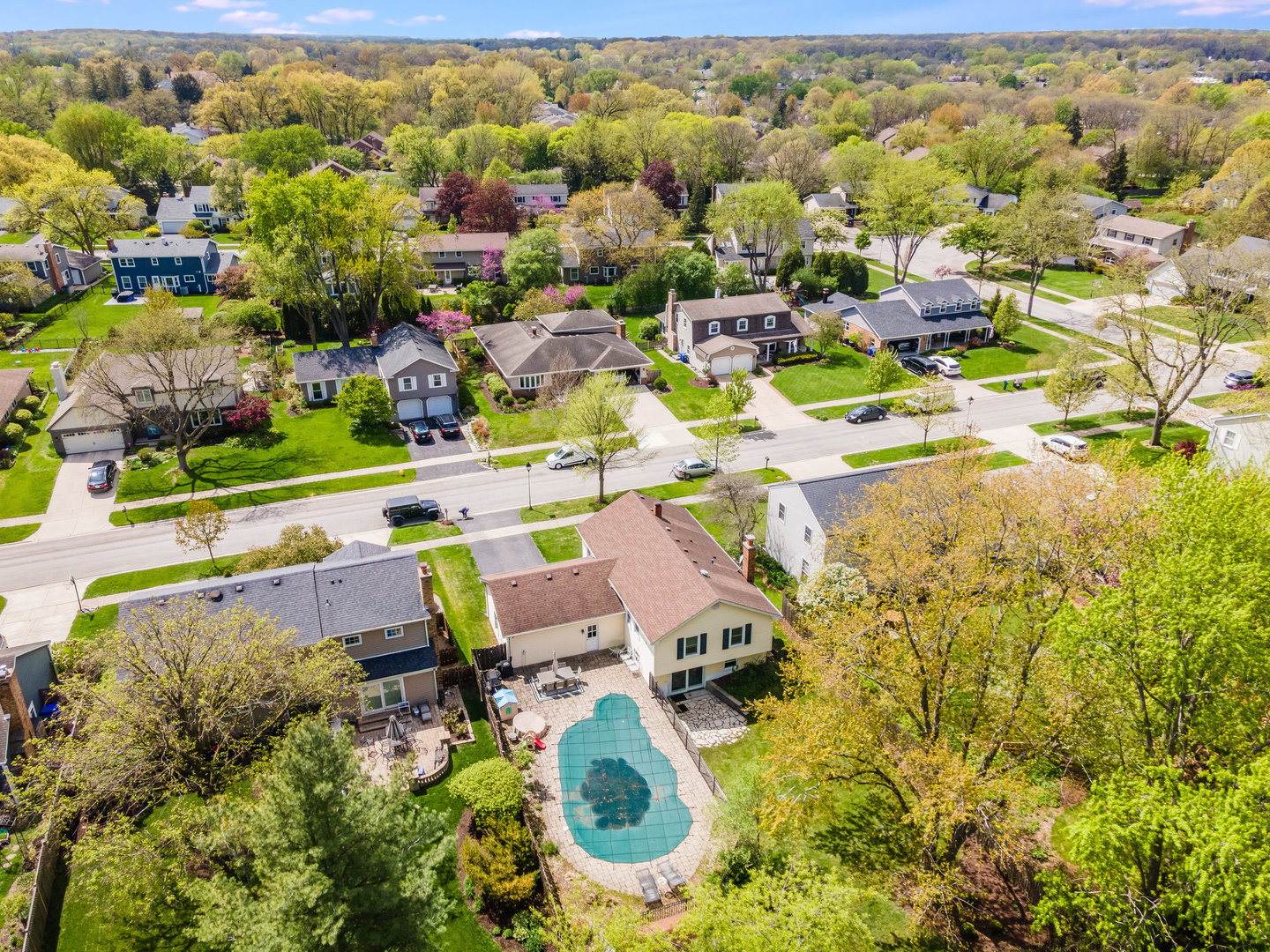 1617 Orth Drive Wheaton, IL 60189 - Photo 32 of 35 an aerial view of residential houses with outdoor space