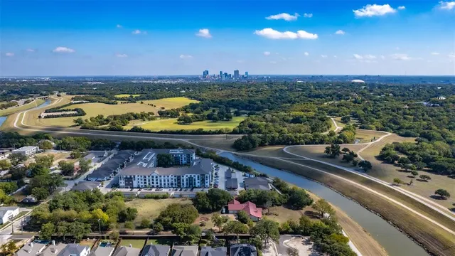 a view of a city and an ocean view