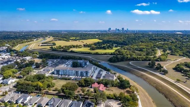 a view of a city and ocean view