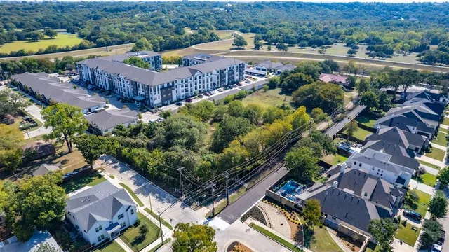 an aerial view of multiple house