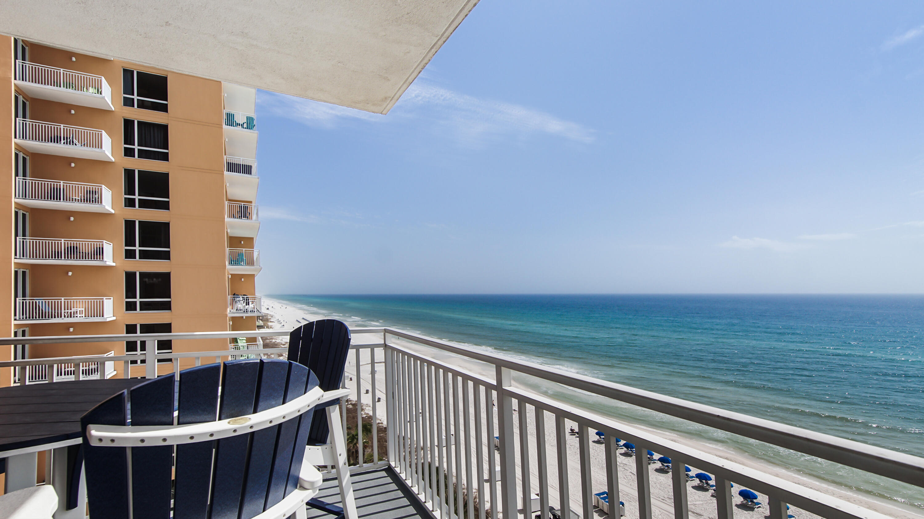 17739 Front Beach Road, Unit 507W Panama City Beach, FL 32413 - Photo 31 of 49 a front view of a house with balcony