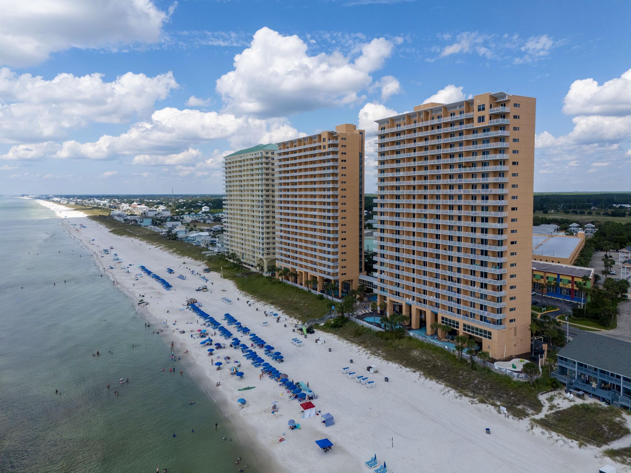 17739 Front Beach Road, Unit 507W Panama City Beach, FL 32413 - Photo 40 of 49 a city view with tall buildings