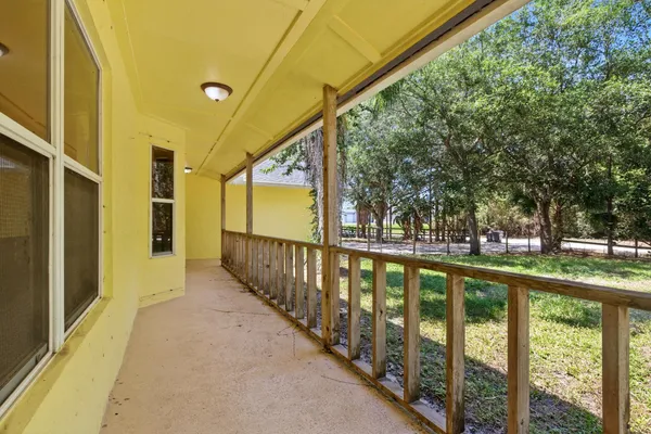 a view of a porch