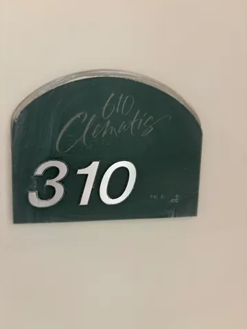 a close up of a sign