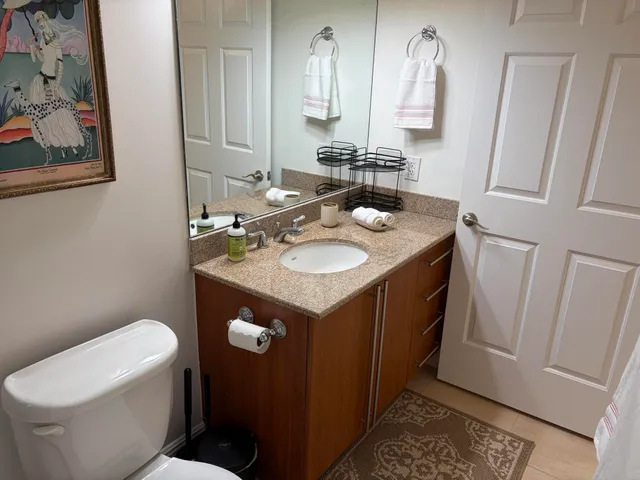 a bathroom with a toilet
